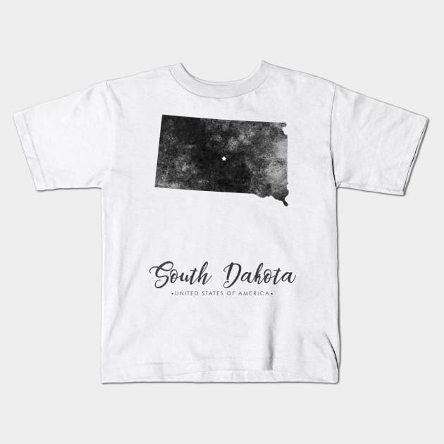 South Dakota state map Kids T-Shirt by StudioGrafiikka